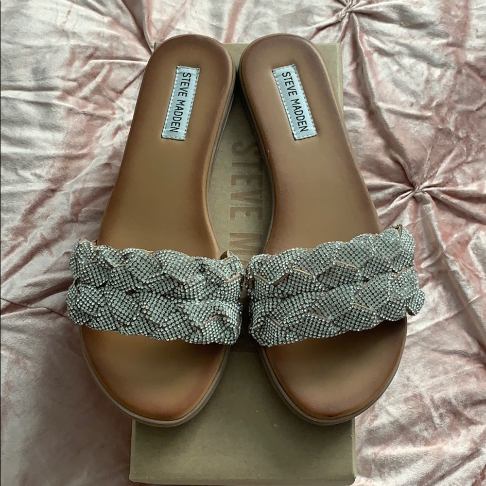 Phraya rhinestones Steve Madden Slides
